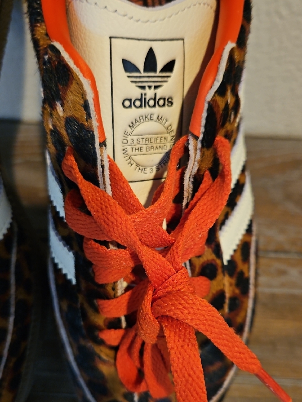 adidas Leopard Samba White Stripe Sneaker - Picture 6 of 8